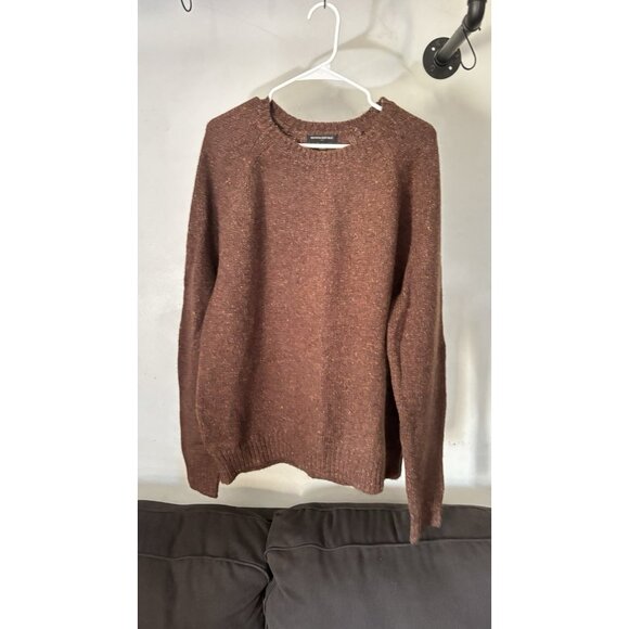 Banana Republic Tweed Crew Neck Sweater Brown Size US XL - Picture 2 of 5
